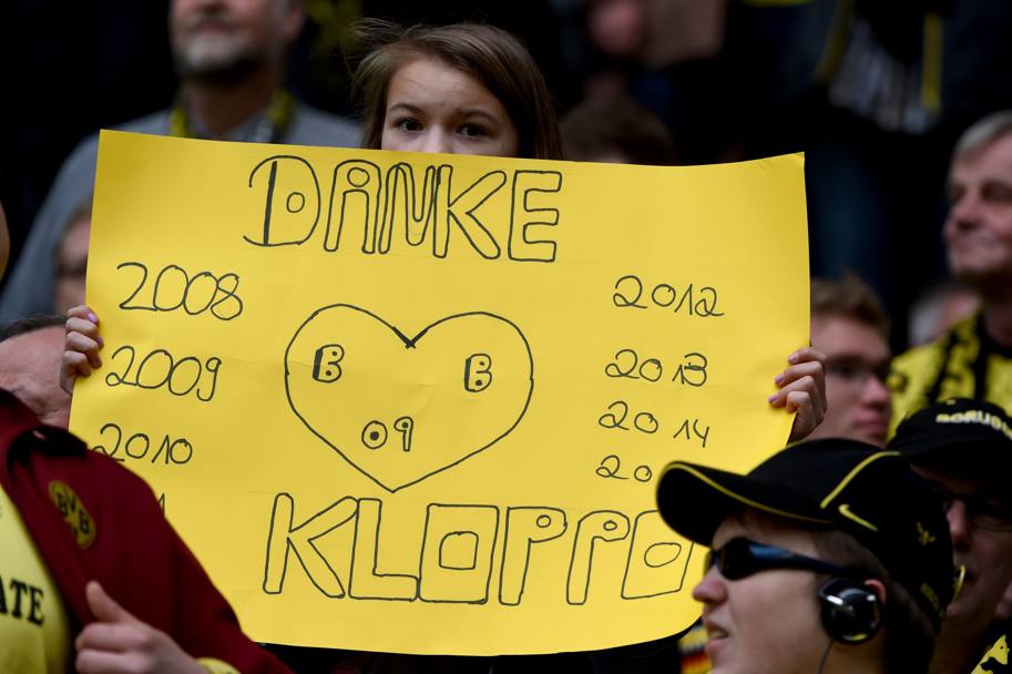 Klopp a Dortmund ha vinto due campionati, una Coppa di Germania e tre edizioni della Supercoppa. Afp